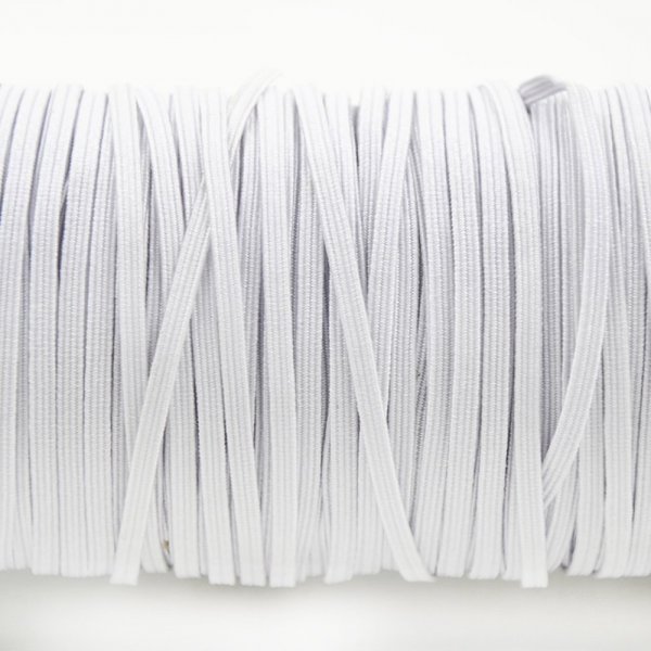 50 Meters Flat mask elastic 5 mm WHITE N&deg;02
