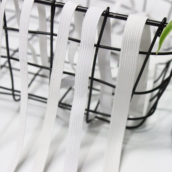 50 Meters Flat mask elastic 5 mm WHITE N&deg;02