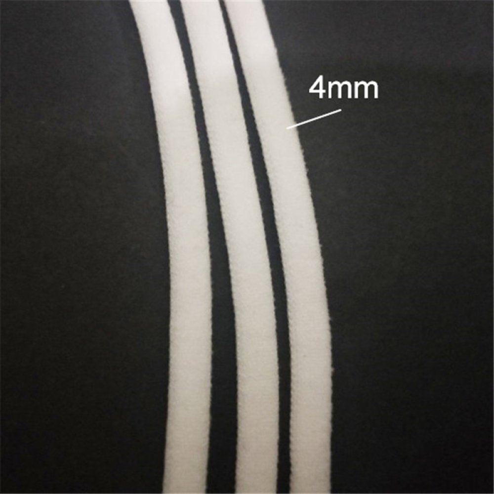 6.80 meters of Elastic mask Polyester round 4 mm White