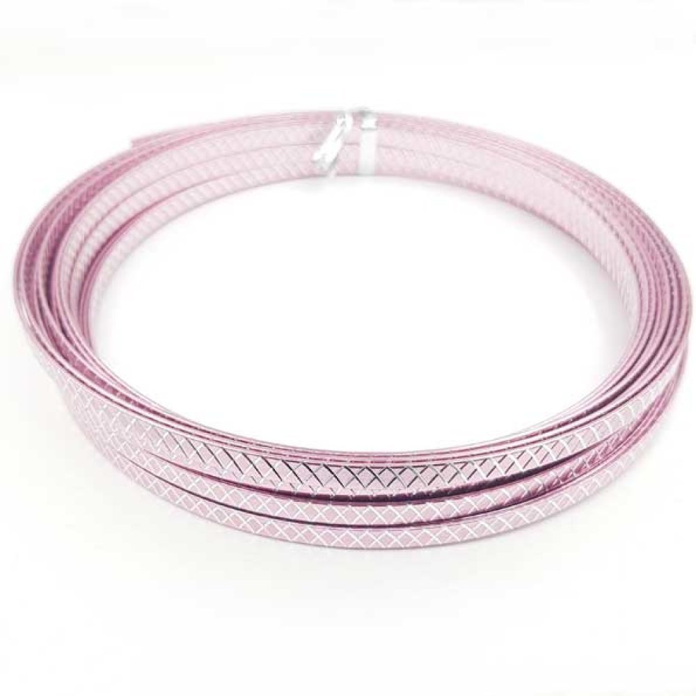 8 Mètres fil Aluminium plat 5mm Rose