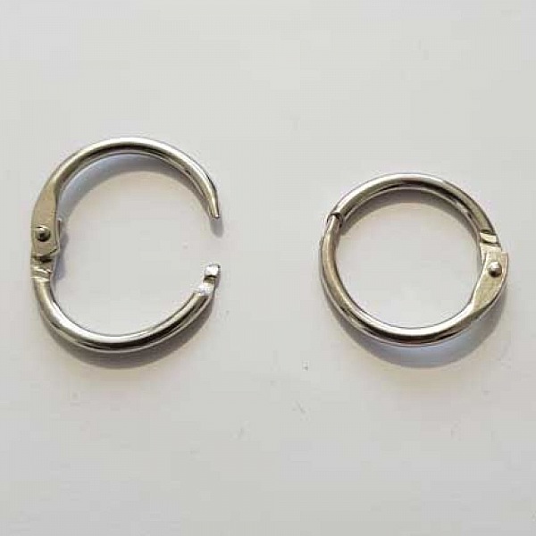 Anneau de reliure rond argent 24 mm