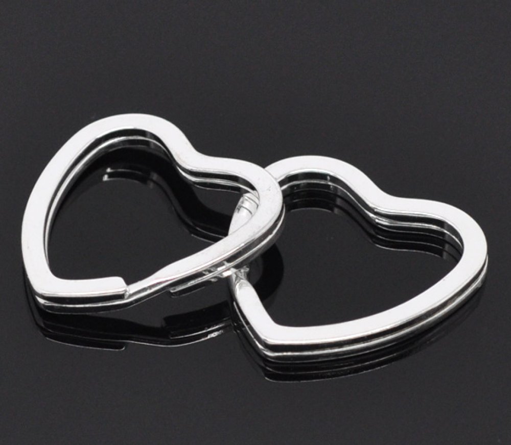 Key ring heart shape 31 x 31 mm