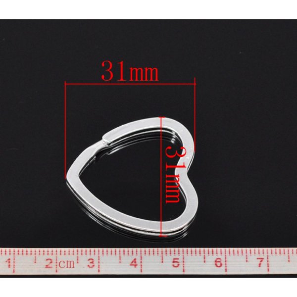 Key ring heart shape 31 x 31 mm