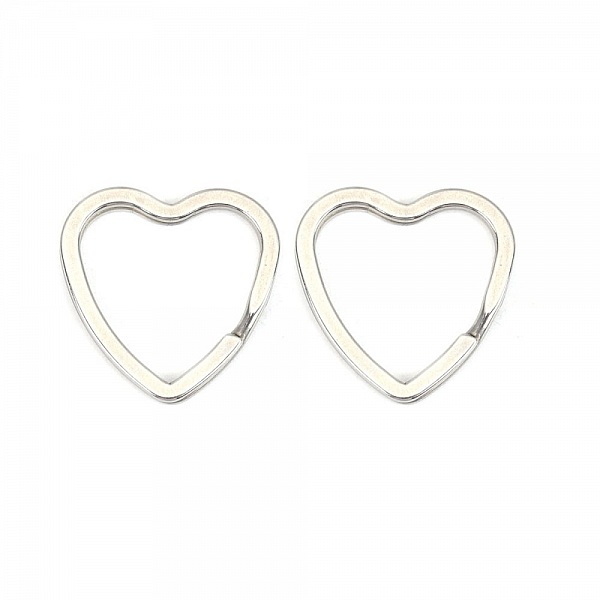 Heart-shaped key ring Stainless steel 31 x 31 mm