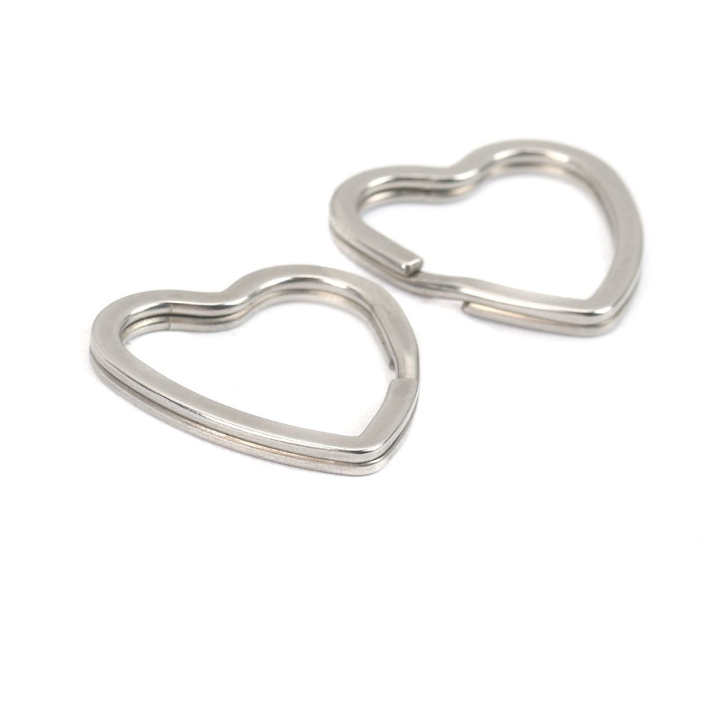 Heart-shaped key ring Stainless steel 31 x 31 mm