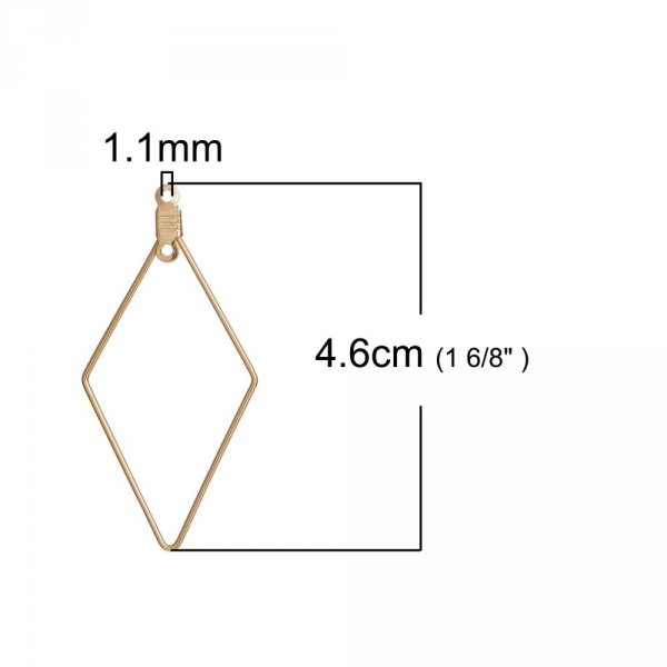 Diamond Primer Gold Earring Holder N&deg;01 x 10 pieces