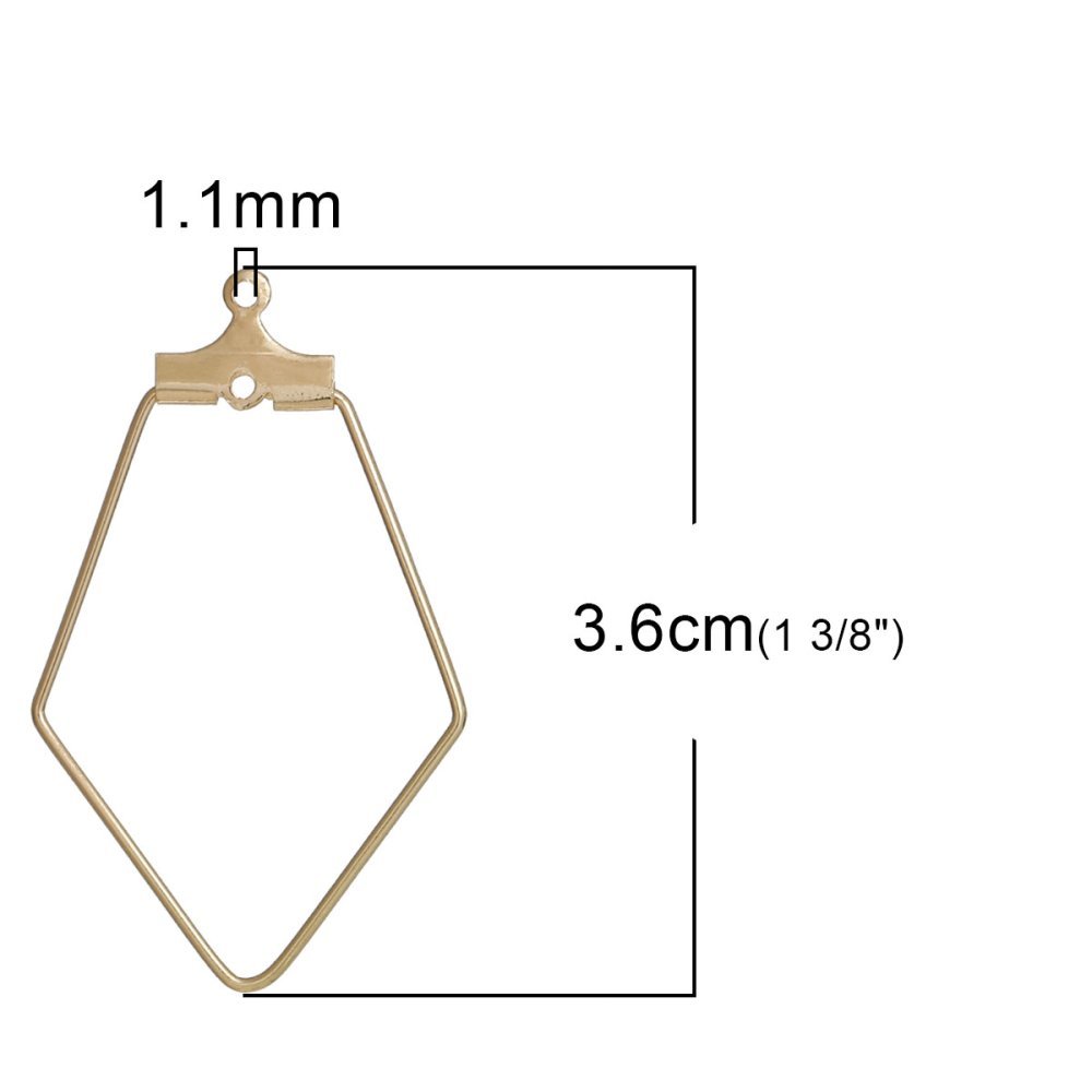 Diamond Primer Gold Earring Holder N°02 x 10 pieces