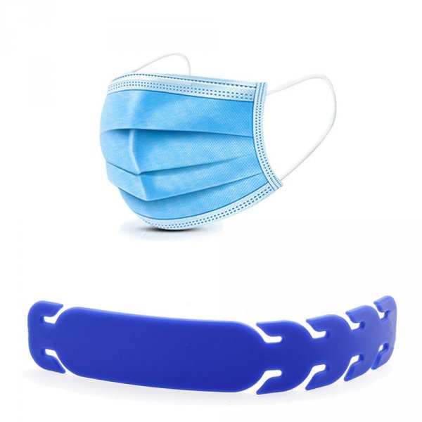 Elastic strap Adjustable ear protector for mask N&deg;02 Blue