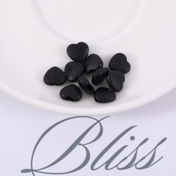 Elastic tie with black rubber heart buckle N&deg;04 x 10 pieces