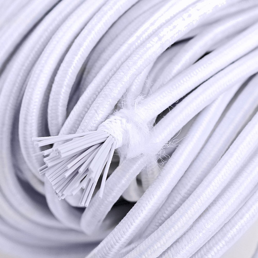 By the meter Elastic round 2.5 mm White