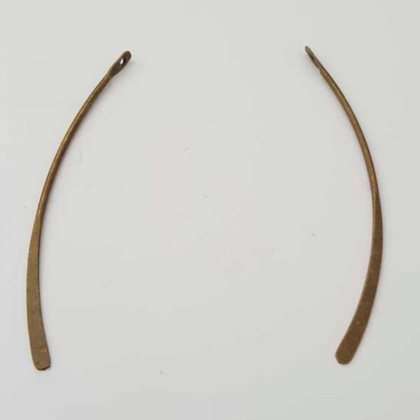 Bar Curved Metal Rod Silver 1 ring N&deg;01 Bronze