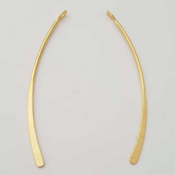 Bar Curved Metal Rod Silvered 1 ring N&deg;01 Gold