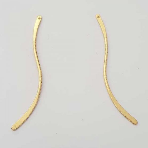 Bar Curved Metal Rod Silver 1 ring N&deg;02 Gold