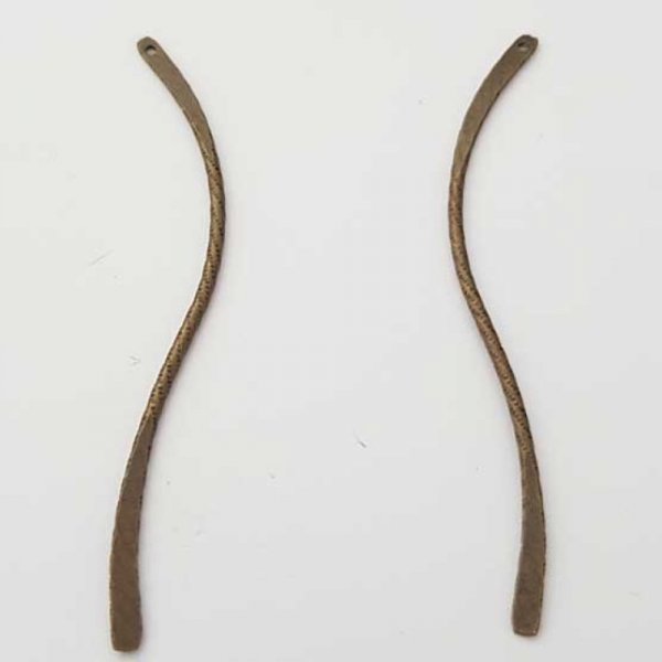 Bar Curved Metal Rod Silver 1 ring N&deg;03 Bronze