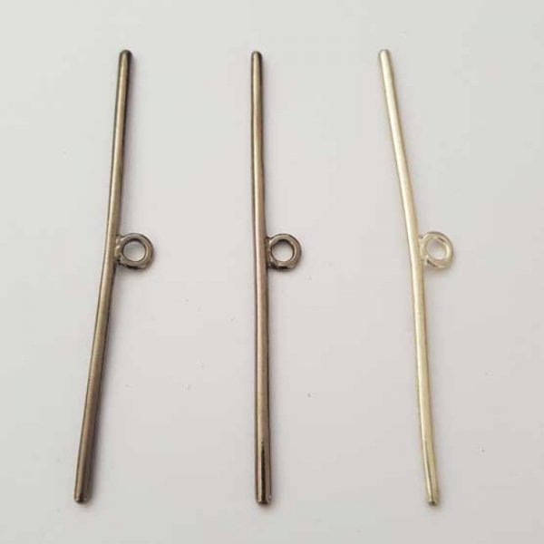 Bar Rod For Silver Metal Clasp N&deg;21 lot of 3