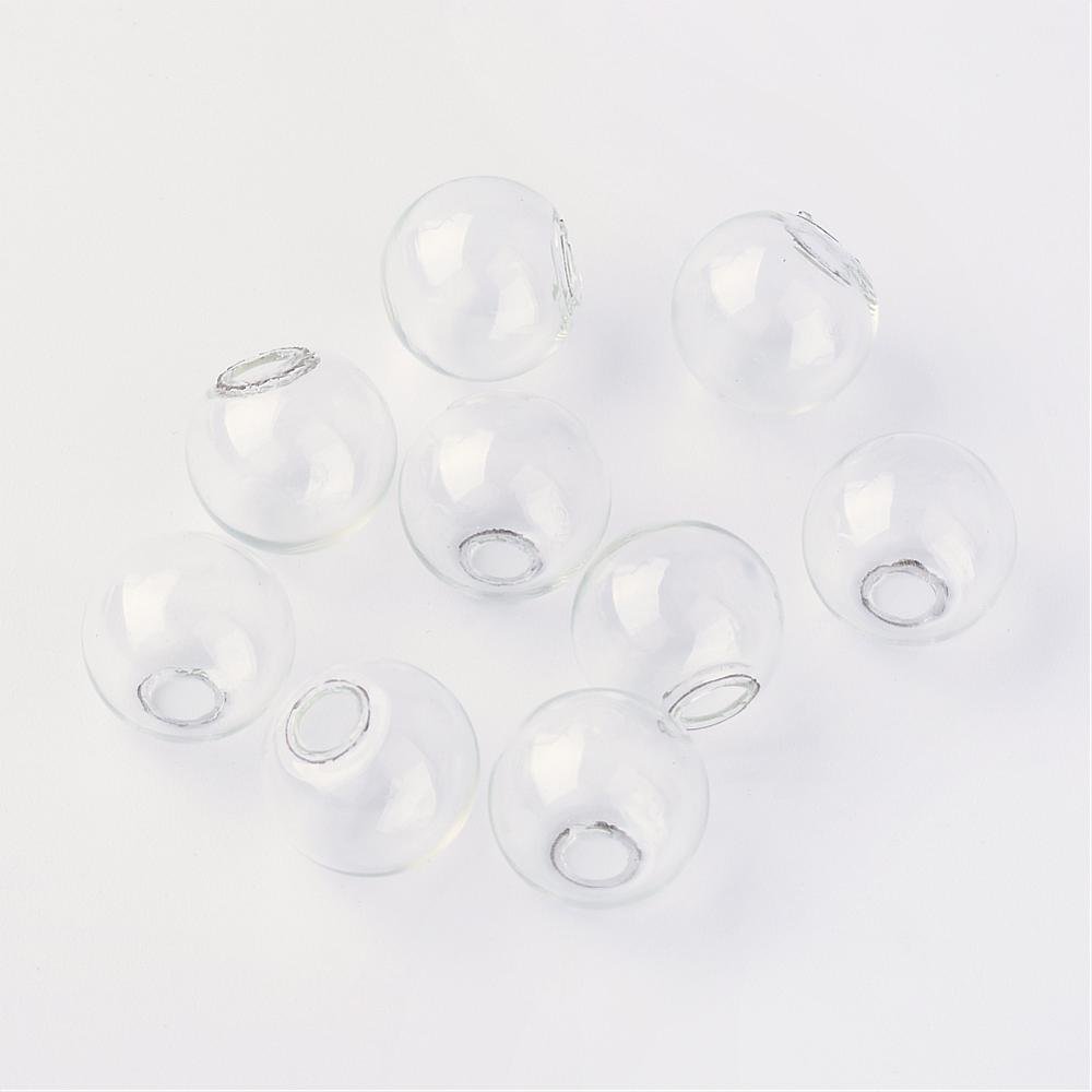 Glass balls round 08mm 10 pieces to fill