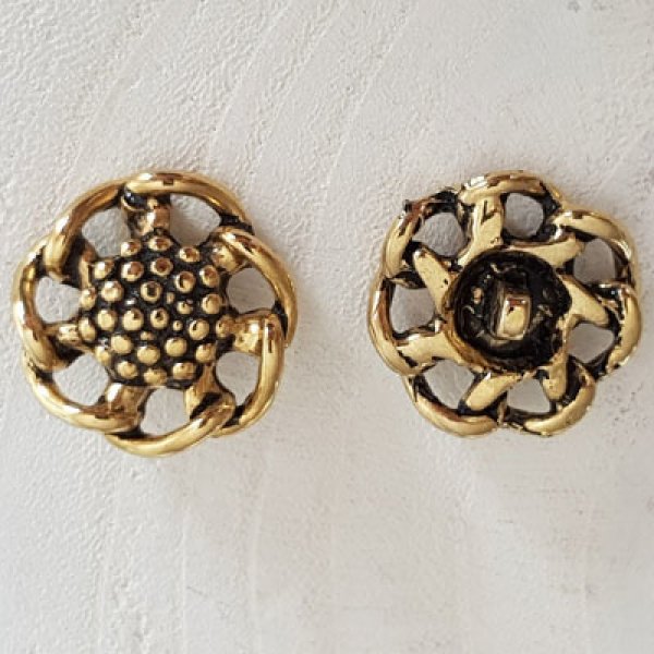 23 mm Round Gold Button N&deg;02