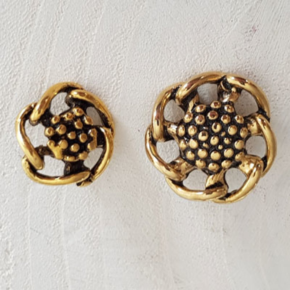 23 mm Round Gold Button N°02