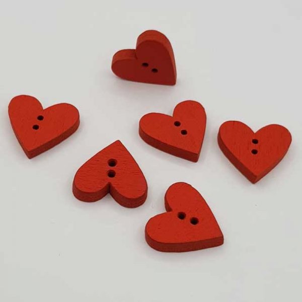 Red heart button N&deg;01-07