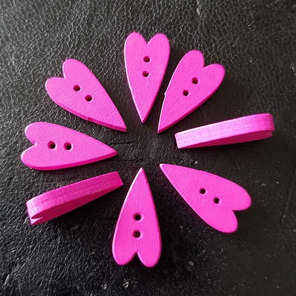 Purple heart button N&deg;02-07