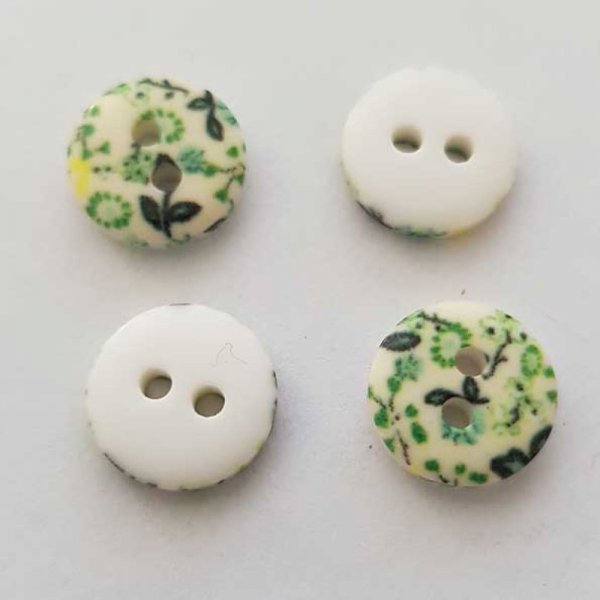 Bouton fantaisie &agrave; fleurs 12 mm N&deg;14