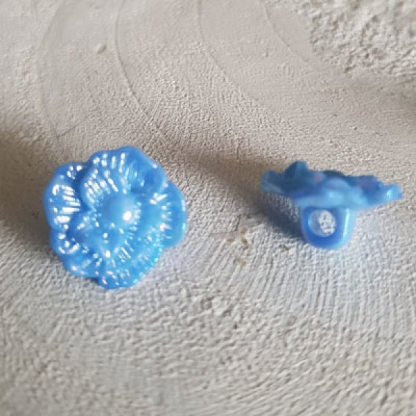 Fancy buttons, children, babies Flower pattern N&deg;02-01 Blue