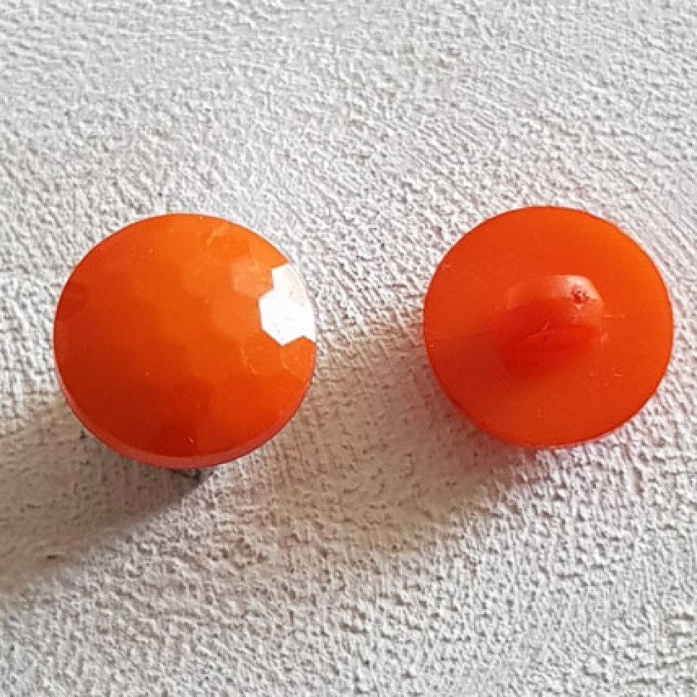 Fancy buttons, children, babies Flat faceted pattern N°05-07 Orange