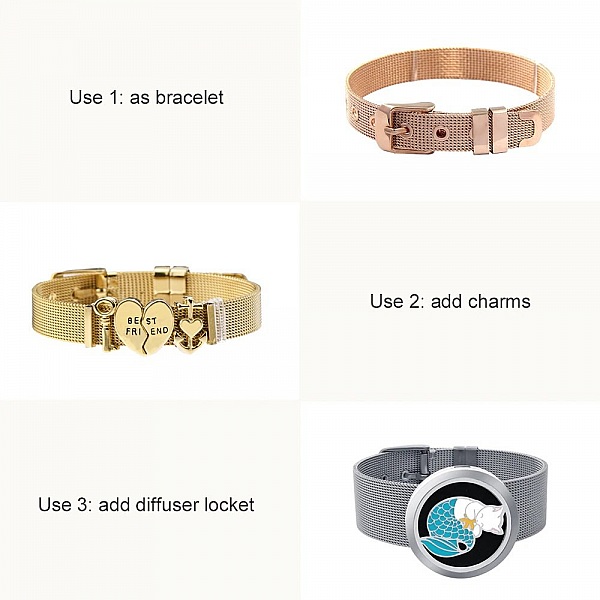 Stainless Steel Bracelet 10 mm Black