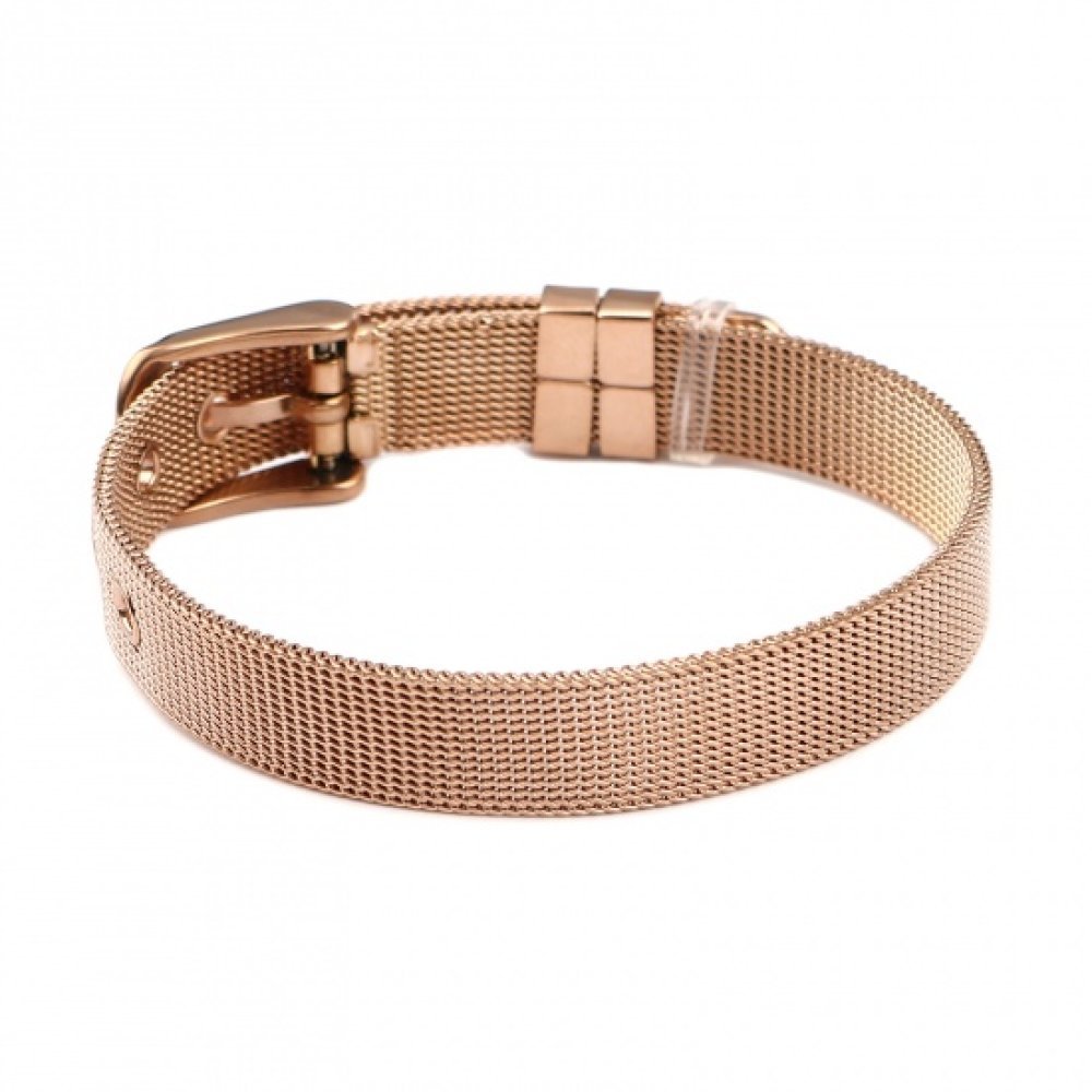 Stainless Steel Bracelet 10 mm Pinkish Gold