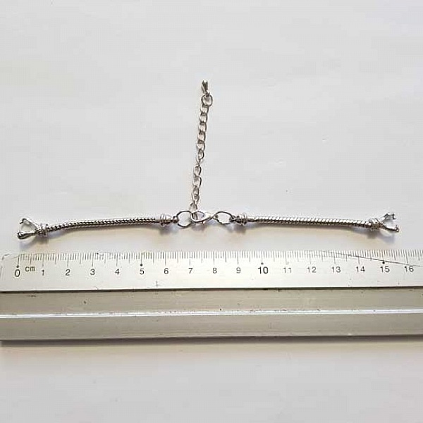 European Style Watch Dial Chain Bracelet with Carabiner Clasp 7 X 8.5 Cm