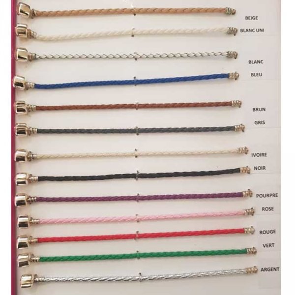 European Clip Bracelet Plain 01 FROM 15 TO 23 CM Blue