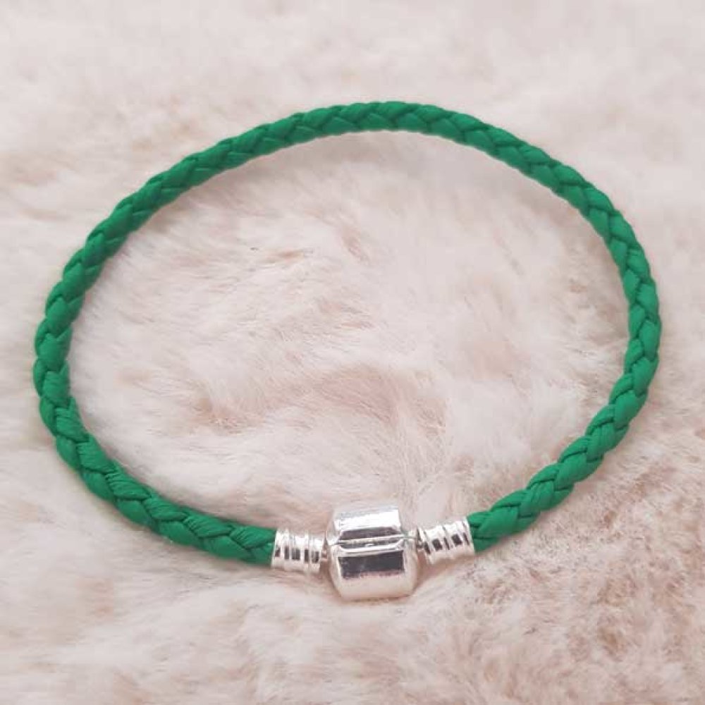 European Clip Bracelet Plain 01 FROM 15 TO 23 CM Green