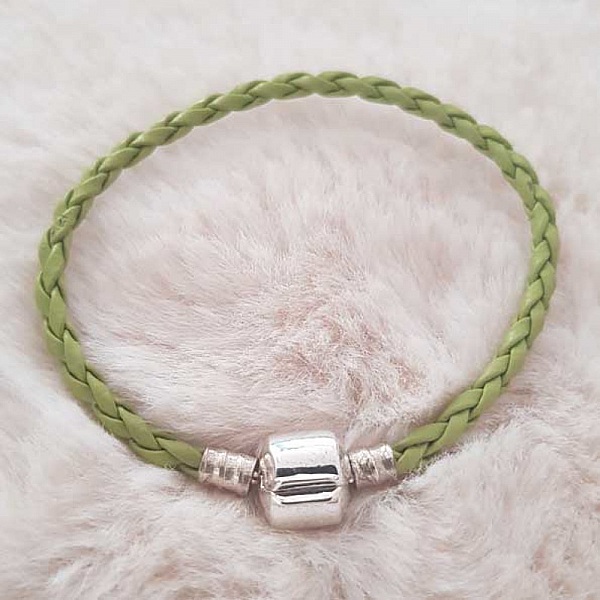 European Clip Bracelet Plain 02 FROM 15 TO 23 CM Green