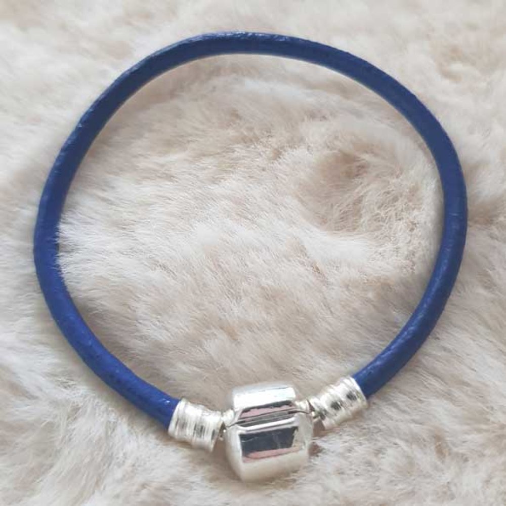 European smooth clip bracelet Uni 01 FROM 15 TO 23 CM Blue