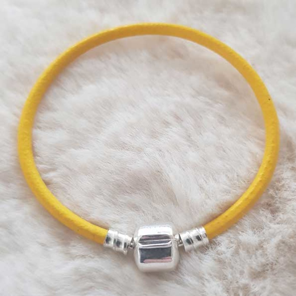 European smooth clip bracelet Uni 01 FROM 15 TO 23 CM Yellow