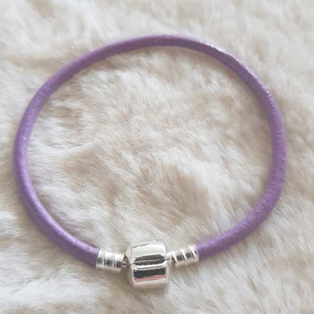 European smooth clip bracelet Uni 01 FROM 15 TO 23 CM Purple