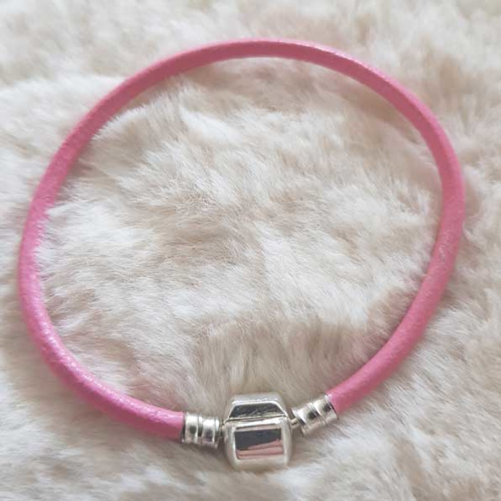 European smooth clip bracelet Uni 01 FROM 15 TO 23 CM Pink