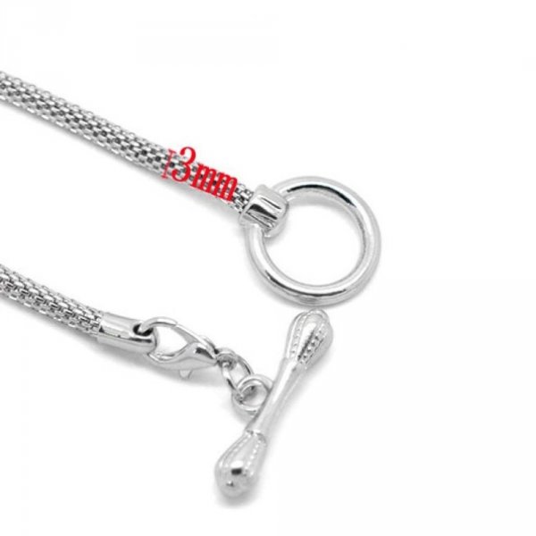 European Toggle Bracelet 22cm Silver