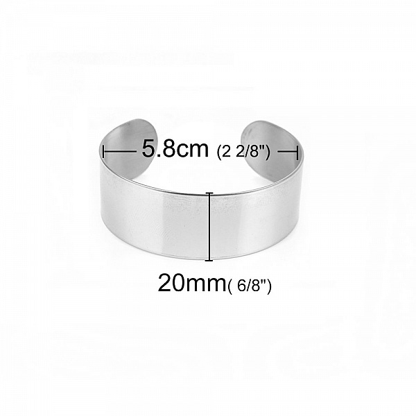 Stainless Steel Cuff Bracelet 20 mm N&deg;03