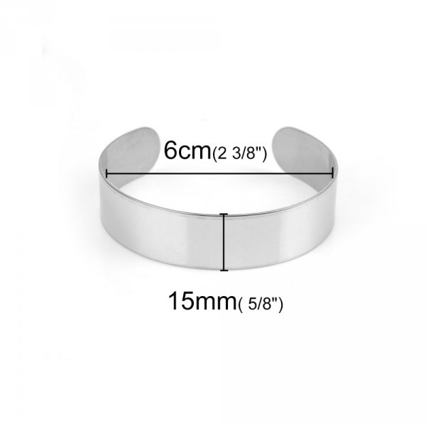 Stainless Steel Cuff Bracelet 15 mm N&deg;04