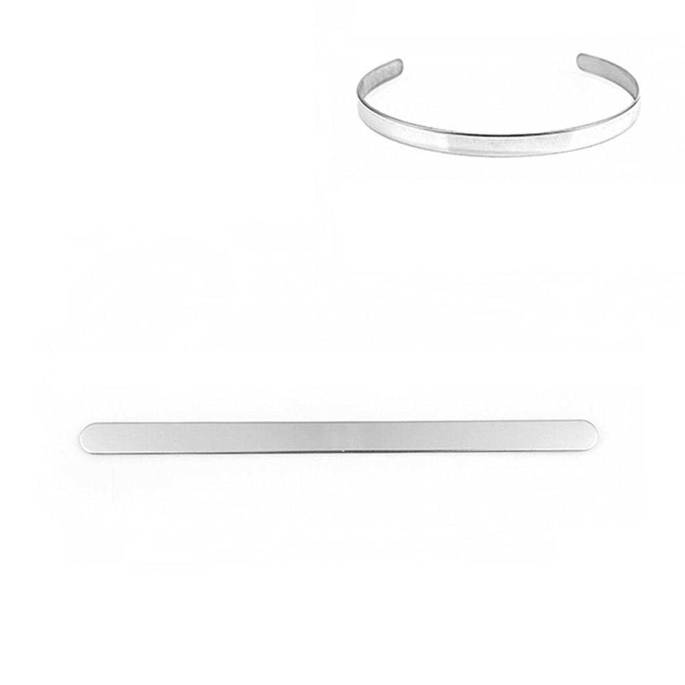 Stainless Steel 10 mm Cuff Bracelet N°05 to fold