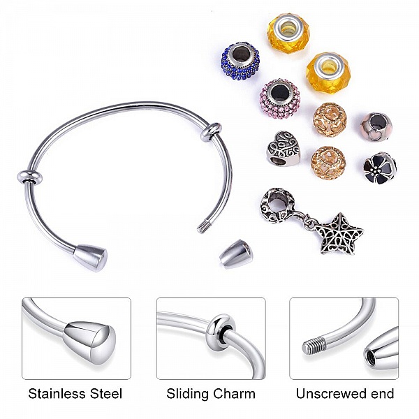 Bracelet Rigide Acier Inoxydable N&deg;12 Argent