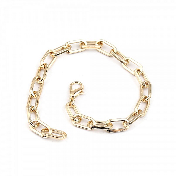 Bracelet maille ovale plaqu&eacute; or 16K 22.5 cm N&deg;01
