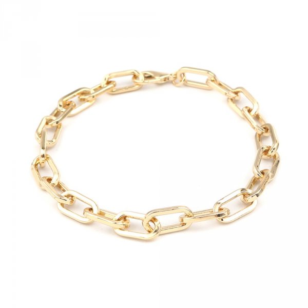 16K gold plated oval mesh bracelet 22 cm N&deg;03
