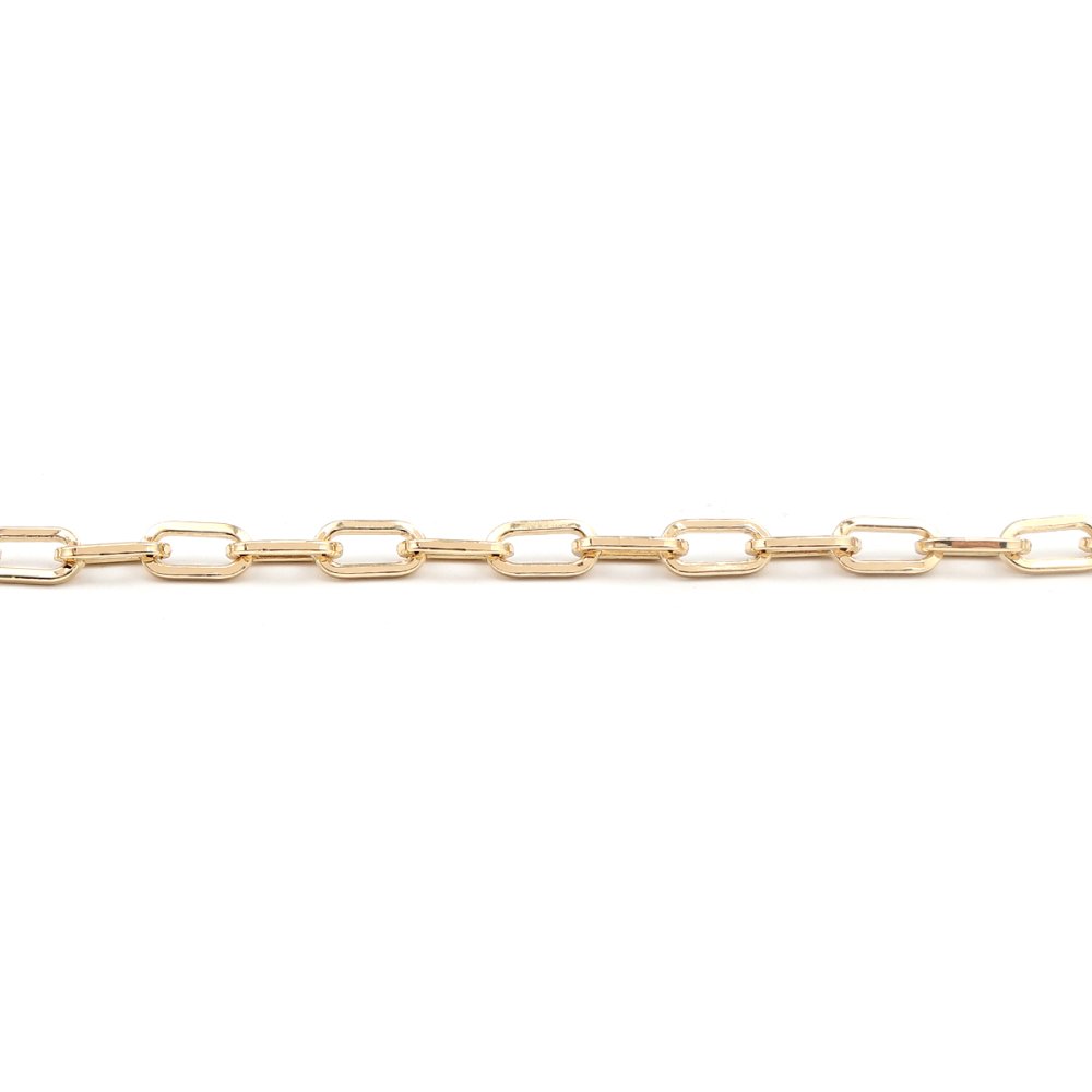 16K gold plated oval mesh bracelet 22 cm N°03