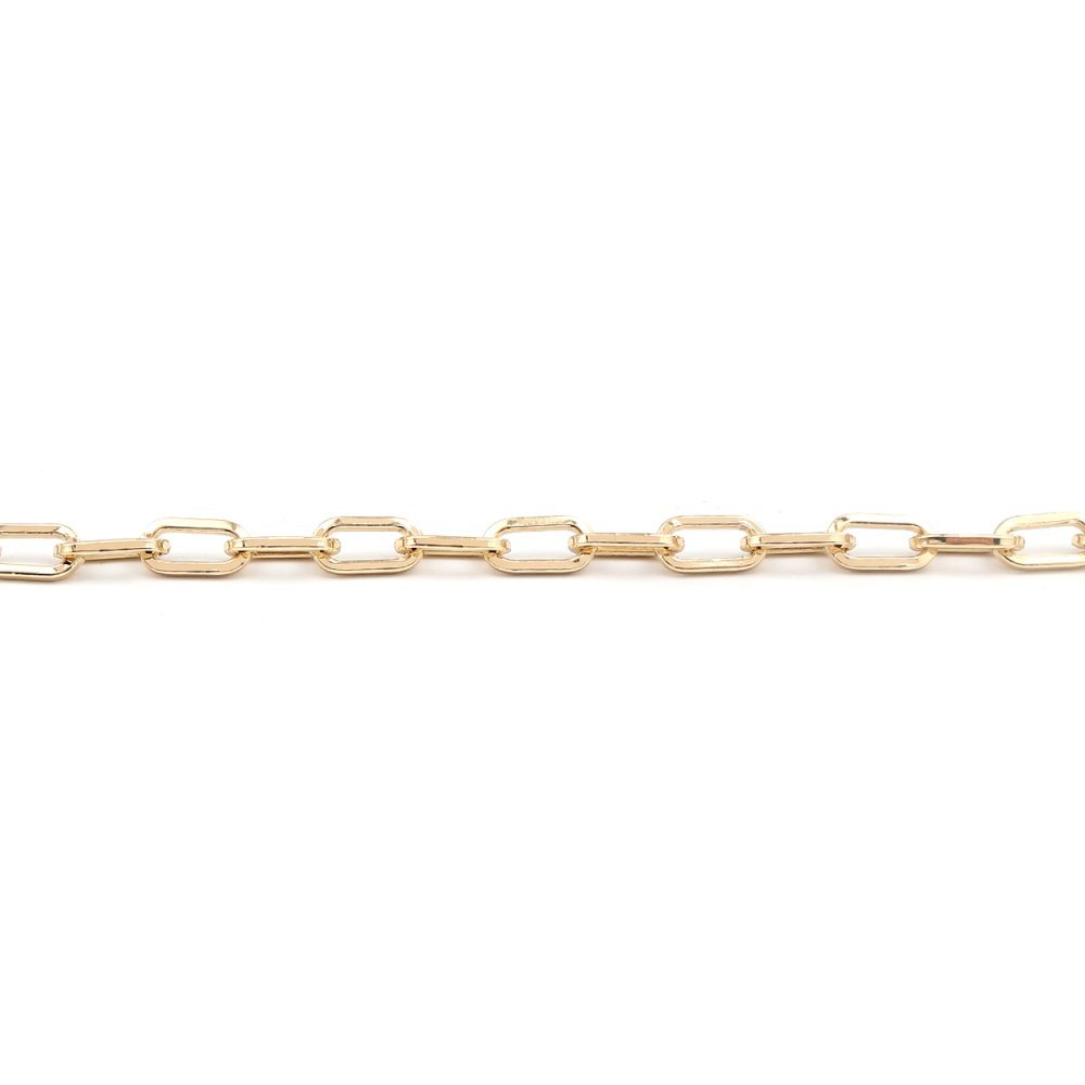 16K gold plated oval mesh bracelet 22 cm N°03