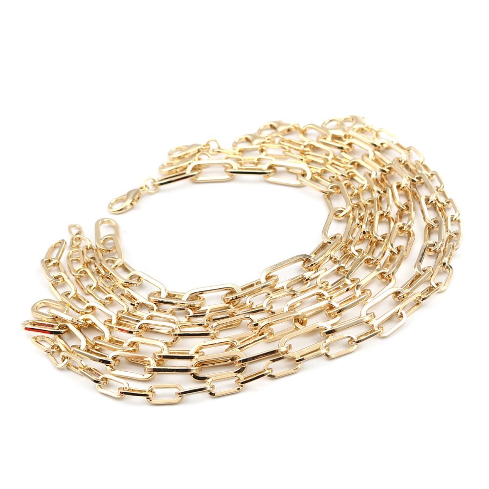 16K gold plated oval mesh bracelet 22 cm N°03