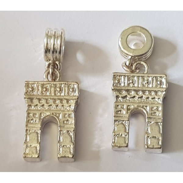 Arc de Triomphe silver plated charm