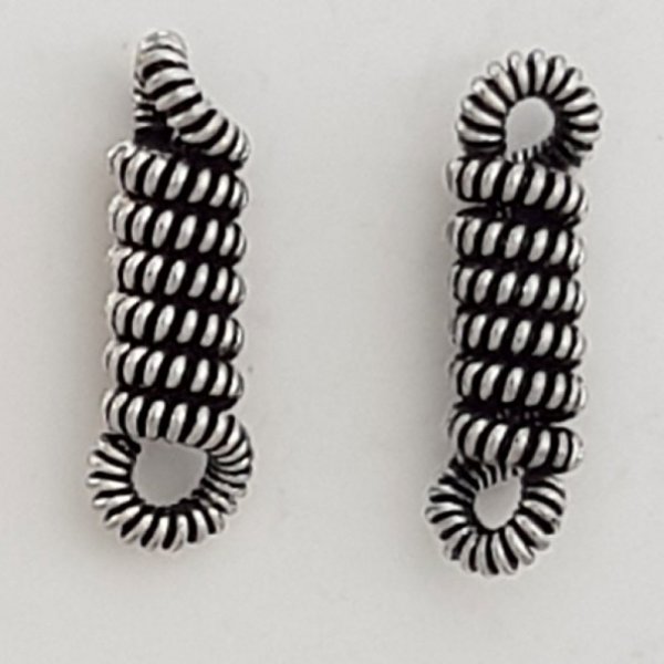 Charm Bar 2 rings N&deg;04 Silver 