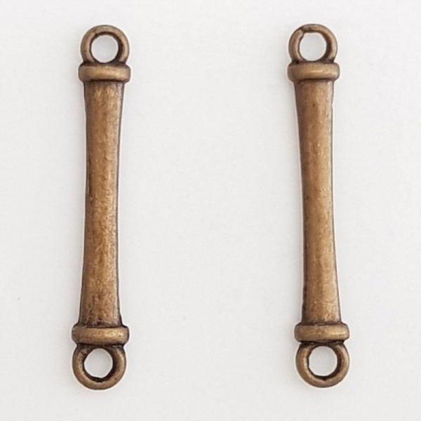 Charm Bar 2 rings N&deg;05 Bronze